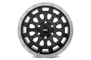 GMC Yukon XL 1500 Wheel - Rough Country - 87 Series Simulated Beadlock - Black/Machined - '00-'14